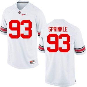 Men's Ohio State Buckeyes #93 Tracy Sprinkle White Nike NCAA College Football Jersey Jogging OSK2444MZ